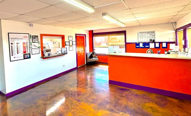 View of the lobby for Stop-A-Crack